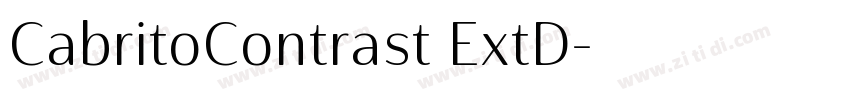CabritoContrast ExtD字体转换